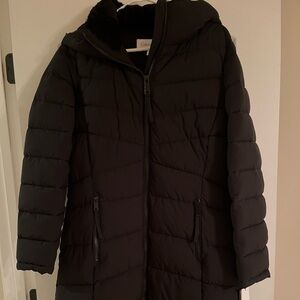 Black Calvin Klein Puffer Coat